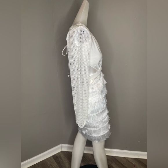 PatBo
Cut-Out Fringe Mini Dress - ivory - Picture 5 of 10